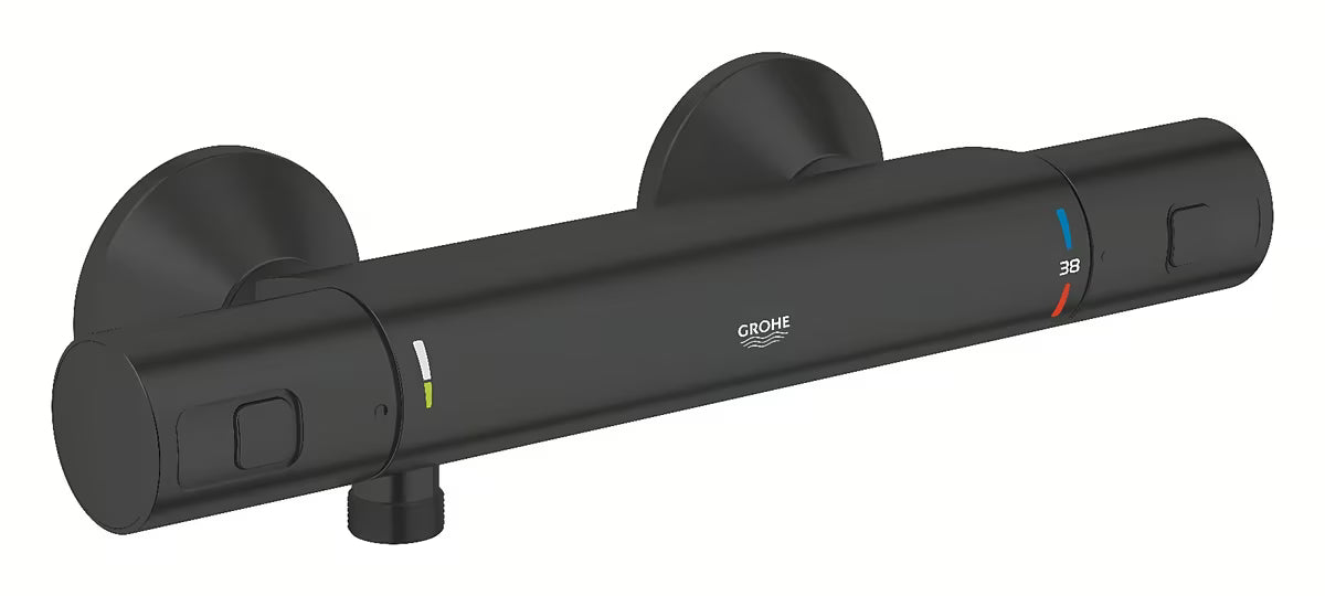 Termostatinė sieninė dušo maišytuvas Grohe Precision Start juodos matinės spalvos