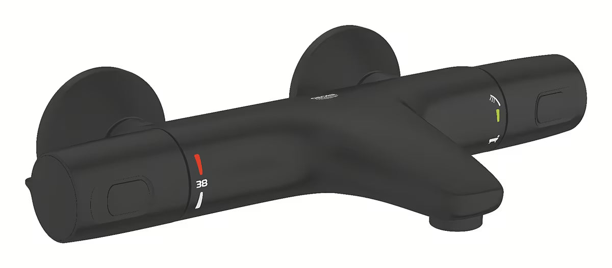 Grohe Precision Trend termostatinė vonios maišytuvas matinės juodos spalvos pro, skirtas montuoti ant sienos