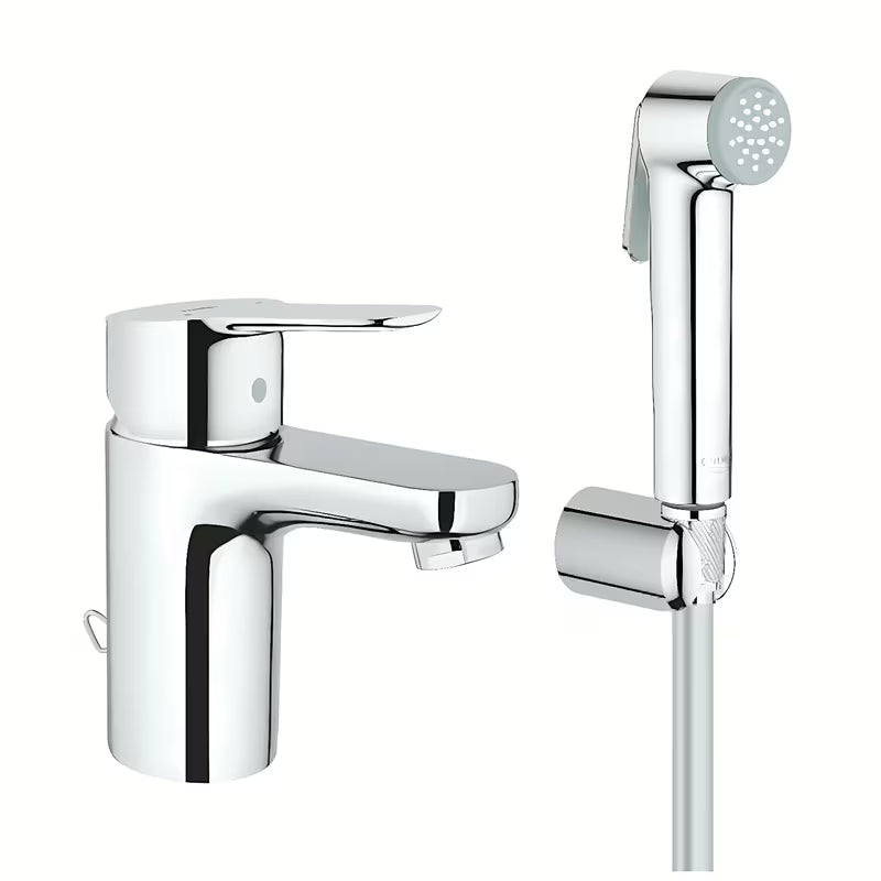 Chromuota praustuvo maišytuvas Grohe Project su bidė dušeliu ir dušo komplektu
