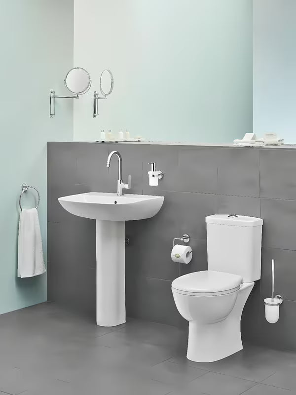 Chromuota praustuvo maišytuvas Grohe Project su svirtiniu valdymu ir dugno vožtuvu