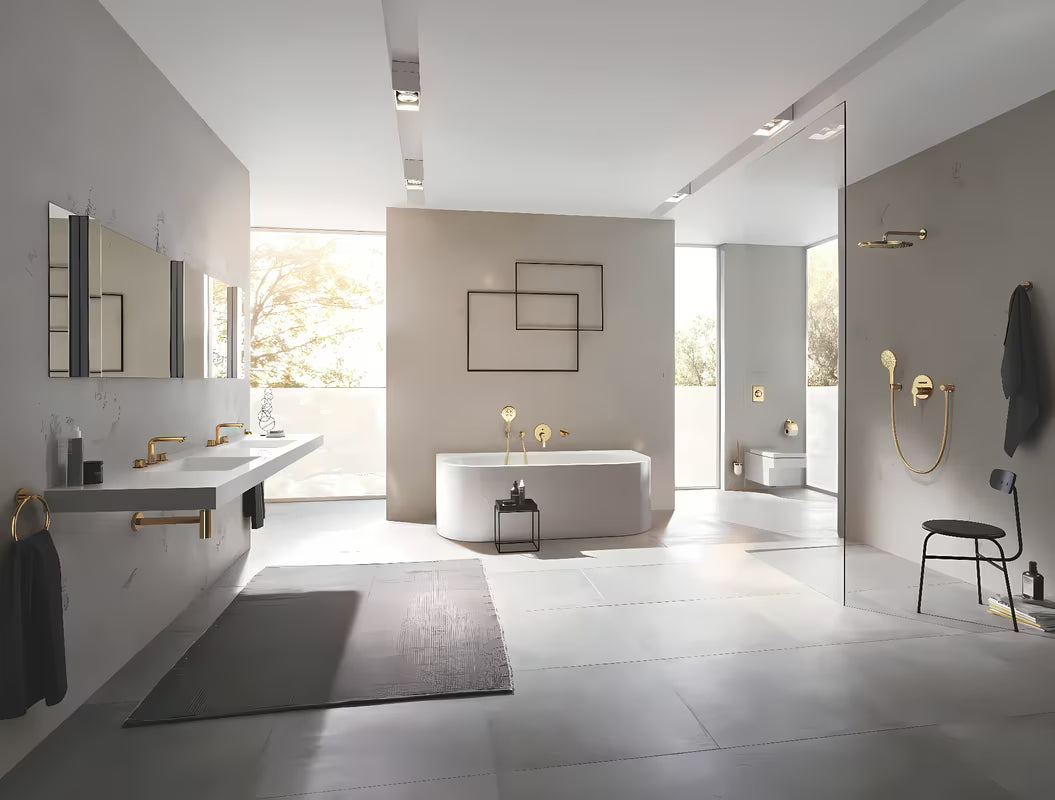 Išvadas potinkinis Grohe Rainshower neutral su apvalia rozete, paviršius Cool Sunrise