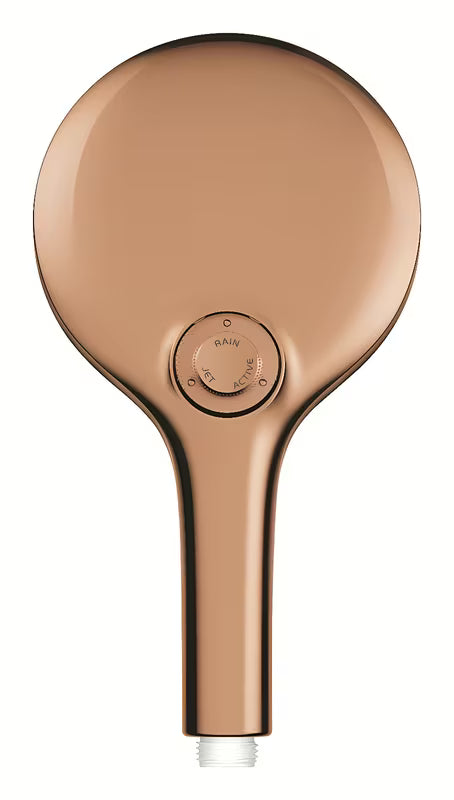 Rankinis dušas Grohe Rainshower 130 SmartActive, warm sunset paviršiaus apdailos, su trimis srovės režimais.
