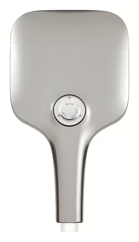Rankinė dušo galvutė Grohe Rainshower 130 SmartActive Cube, supersteel paviršiaus, su trimis srovės režimais.