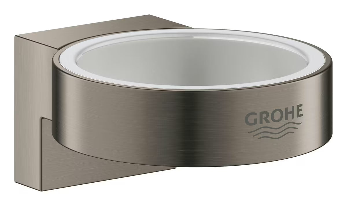 Sieninis stiklinės laikiklis Grohe Selection be stiklinės šukuoto hard graphite apdailos