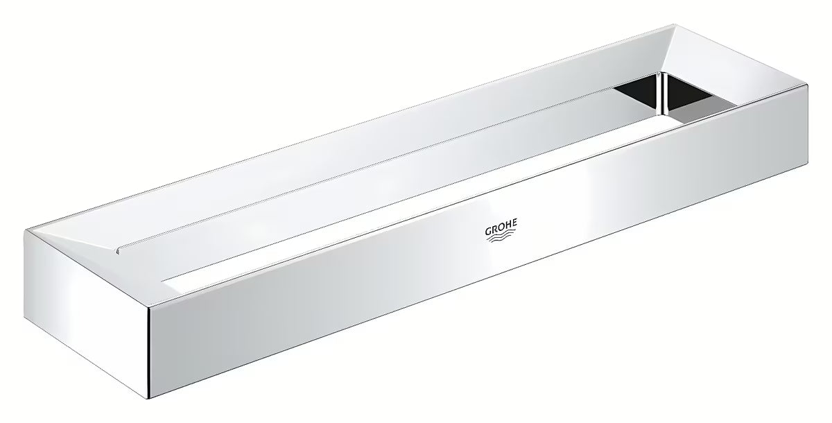Chromuotas rankšluosčių žiedas Grohe Selection Cube su paslėptu tvirtinimu prie sienos