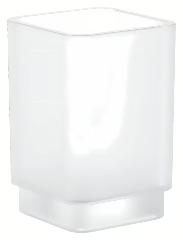 Stiklinė Grohe Selection Cube dantų šepetėliams ir dantų pastai vonios kambariui