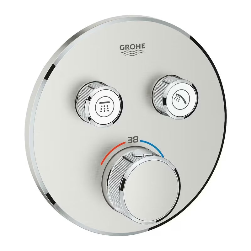Termostatinė potinkinė dušo maišytuvas Grohe Grohtherm smartcontrol, apdaila supersteel