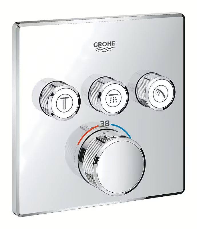 Potinkinė termostatinė dušo maišytuvas Grohe Grohtherm smartcontrol chromo spalvos.
