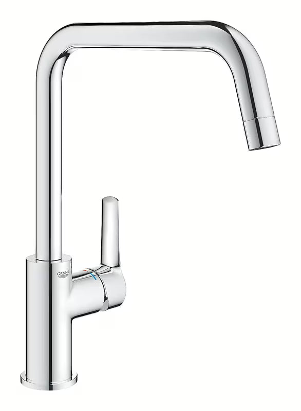 Chromuotas svirtinis virtuvinis maišytuvas Grohe Start su aukštu pasukamu U formos snapu