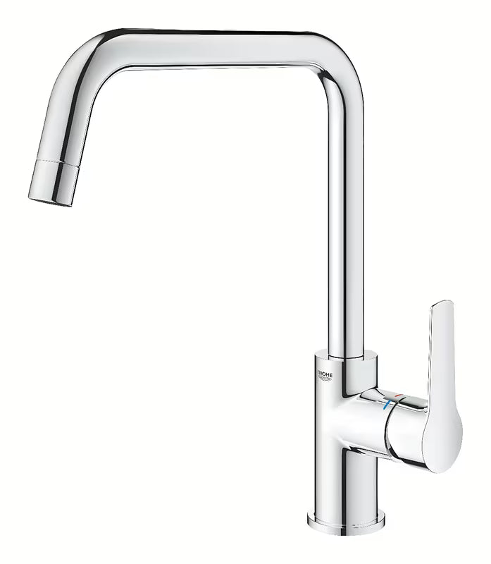 Chromuotas svirtinis virtuvinis maišytuvas Grohe Start su aukštu pasukamu U formos snapu