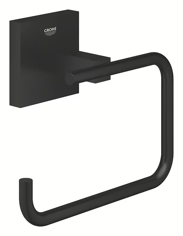 Grohe Start Cube tualetinio popieriaus laikiklis be dangtelio, matinės juodos spalvos, su paslėptu tvirtinimu.