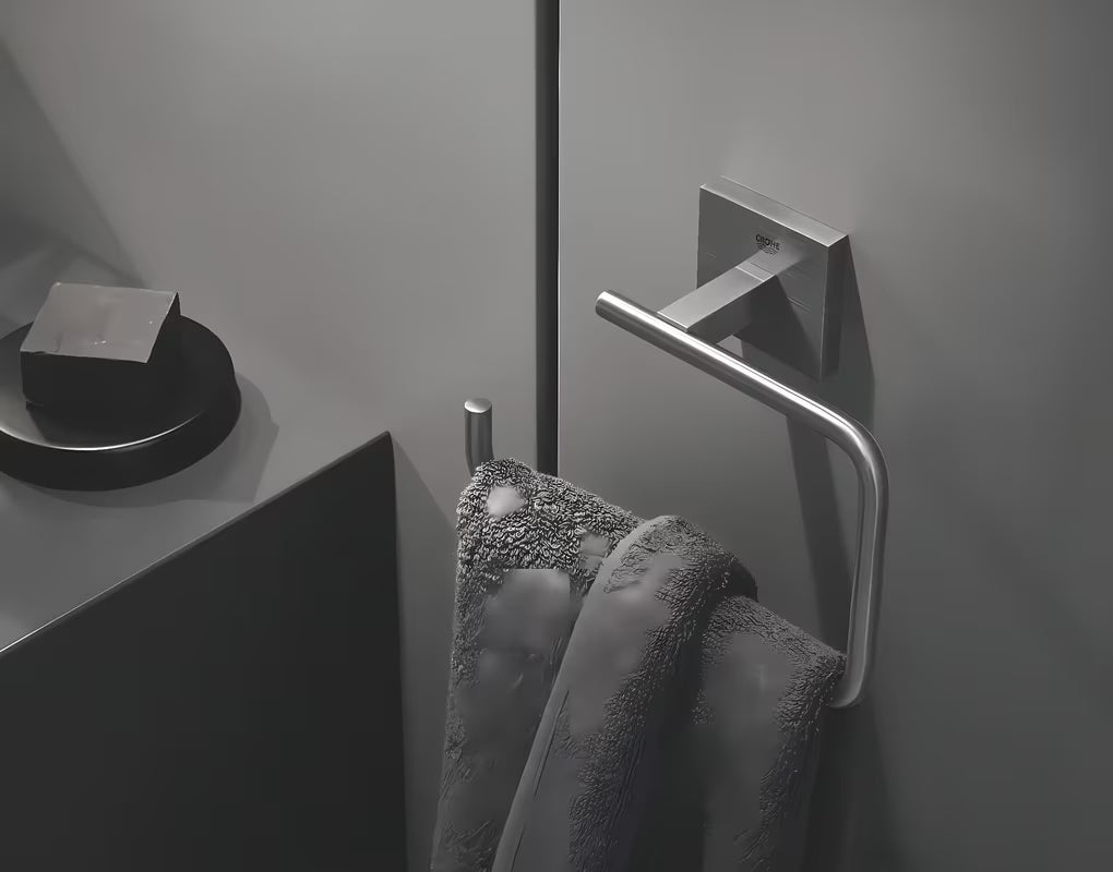 Rankšluosčio laikiklis Grohe Start Cube Accessories, supersteel spalvos, su paslėptu tvirtinimu