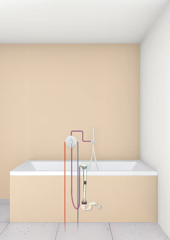 Grohe Talentofill automatinis sifonas voniai chromo spalvos pro užpildymas, nutekėjimas ir persipylimas vonios
