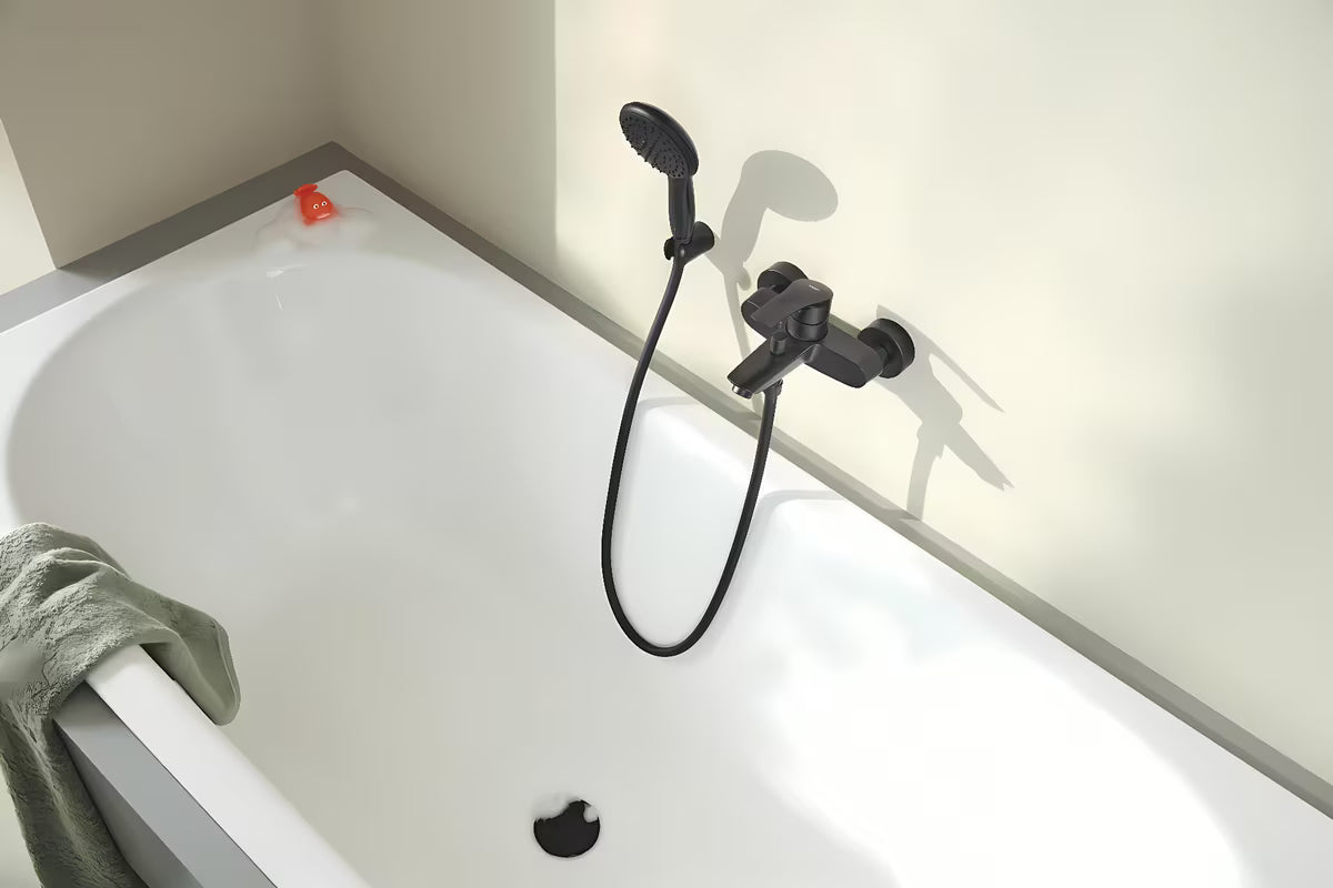 Rankinis dušas Grohe Tempesta 110, matinės juodos spalvos, su 2 srovėmis: Rain ir Jet