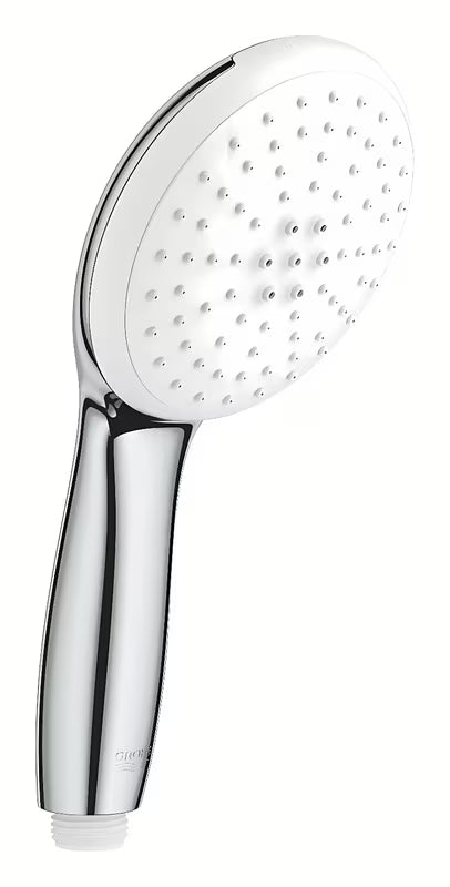 Chromuotas rankinis dušelis Grohe Tempesta su dviem srovėmis: Rain ir Jet, bei Grohe DreamSpray technologija