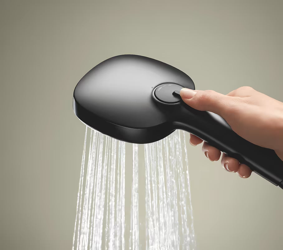 Rankinis dušas Grohe Tempesta Cube 110, matinės juodos spalvos, su dviem srovėmis Rain ir Jet