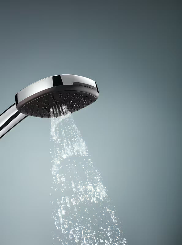 Chromuotas rankinio dušo komplektas Grohe Vitalio Comfort su 3 srovių rankiniu dušu, laikikliu ir 1750 mm žarna.