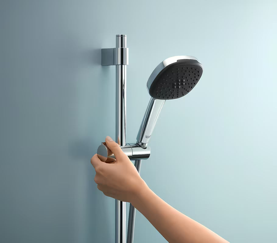 Chromuotas dušo komplektas Grohe Vitalio Comfort su rankiniu dušu, stovu ir dušo žarna
