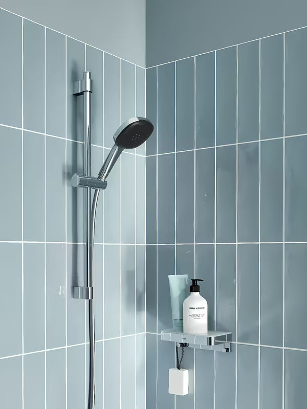 Chromuotas dušo komplektas Grohe Vitalio Comfort su rankiniu dušu, stovu ir dušo žarna