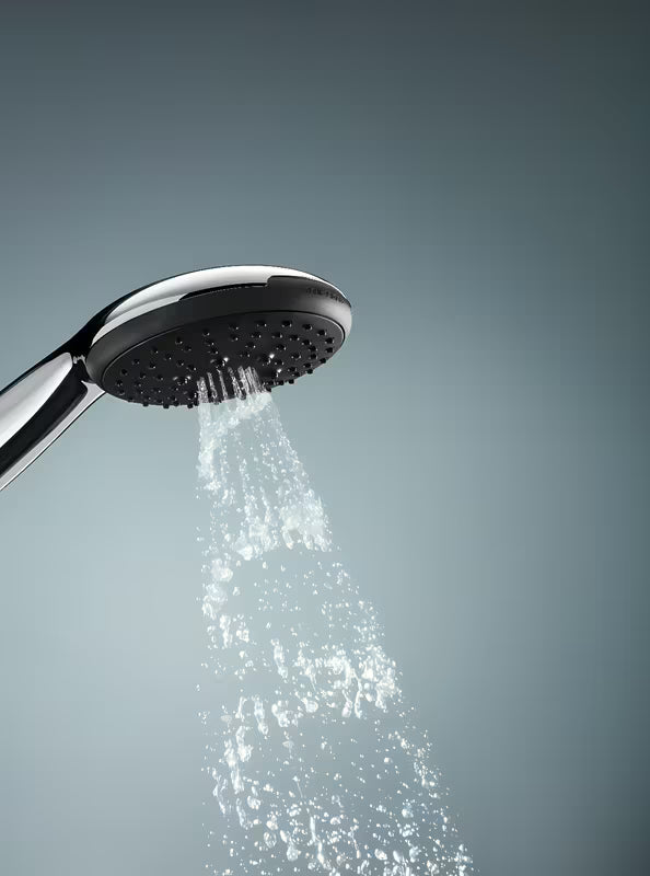 Chromo spalvos dušo komplektas Grohe Vitalio Start su rankiniu dušeliu, dušo stovu ir žarna
