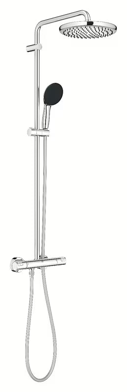Grohe Vitalio Start System dušo sistema su termostatiniu maišytuvu chromo spalvos su viršutiniu ir rankiniu dušu