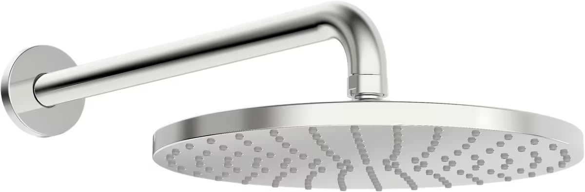 Viršutinis dušas Hansa Viva chromo spalvos su apvalia 250 mm galvute ir dušo laikikliu