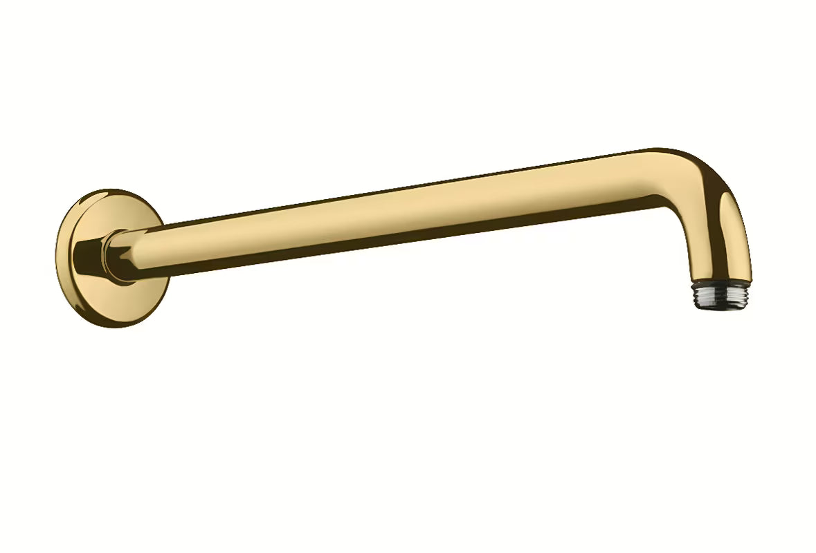 Dušo galvos Alkūnė Hansgrohe sieninis, gold spalvos, 389 mm ilgio ir 90° kampo.