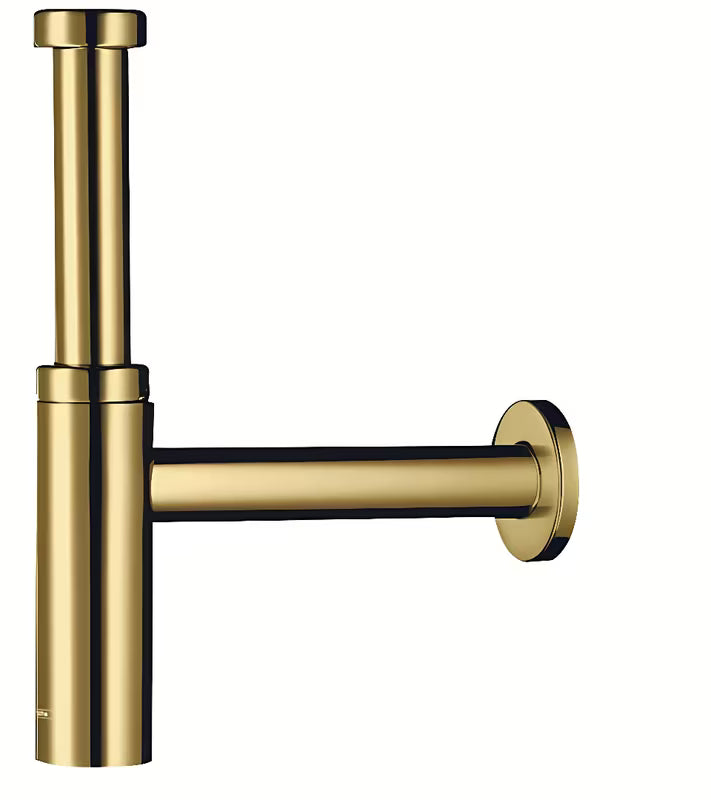 Praustuvo sifonas Hansgrohe Flowstar S blizgios aukso spalvos, modernaus stačiakampio dizaino