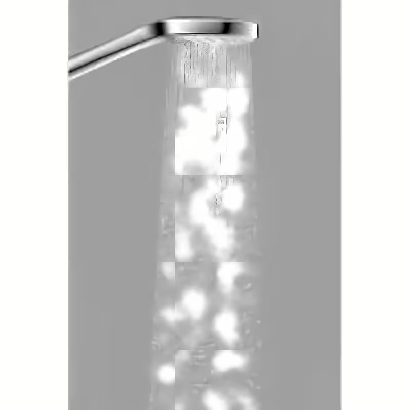 Rankinis dušelis Hansgrohe Croma Select E baltos ir chromo spalvos, su Rain srove, 110 mm skersmens.