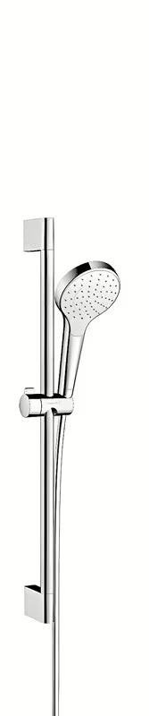 Hansgrohe Croma Select S dušo komplektas baltos ir chromo spalvos su rankiniu dušu 1jet ir dušo stovu Unica