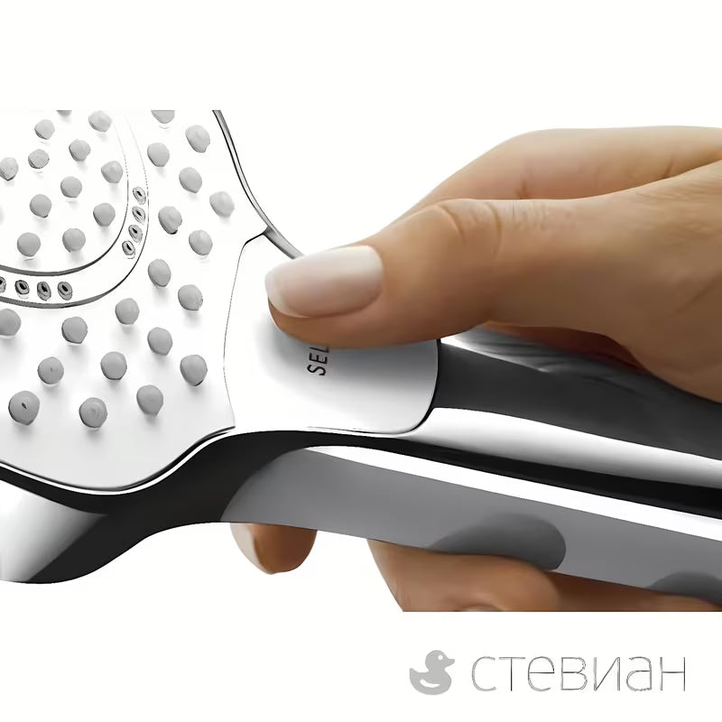 Hansgrohe Croma Select S dušo komplektas baltos ir chromo spalvos su rankiniu dušu 1jet ir dušo stovu Unica