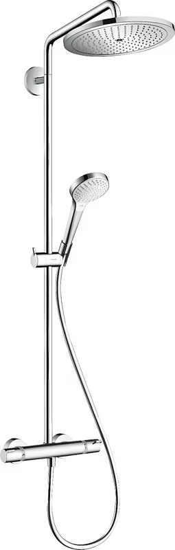 Hansgrohe Croma Select S dušo sistema su termostatiniu maišytuvu chromo spalvos su 280 mm viršutiniu dušu