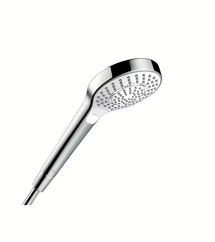 Rankinis dušas Hansgrohe Croma Select S baltos ir chromo spalvos su mygtuku Select