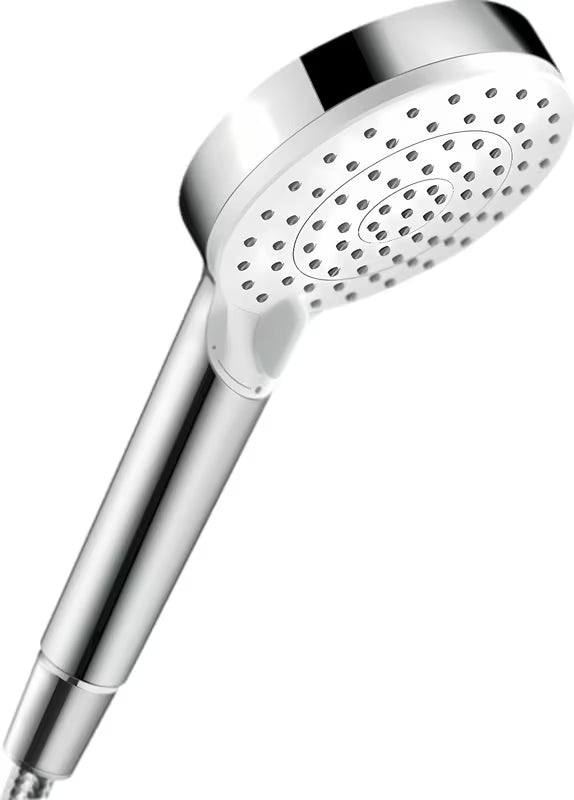 Rankinis dušo galvutė hansgrohe Crometta baltos/chromo spalvos su Rain ir IntenseRain srovių perjungimu.