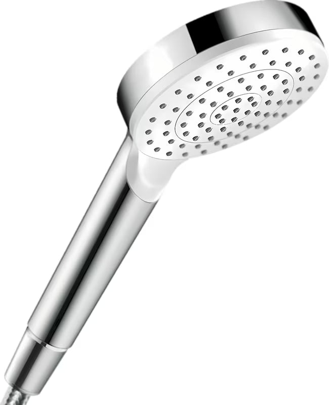 Rankinis dušelis Hansgrohe Crometta 1jet EcoSmart baltos/chromo spalvos su Rain srove