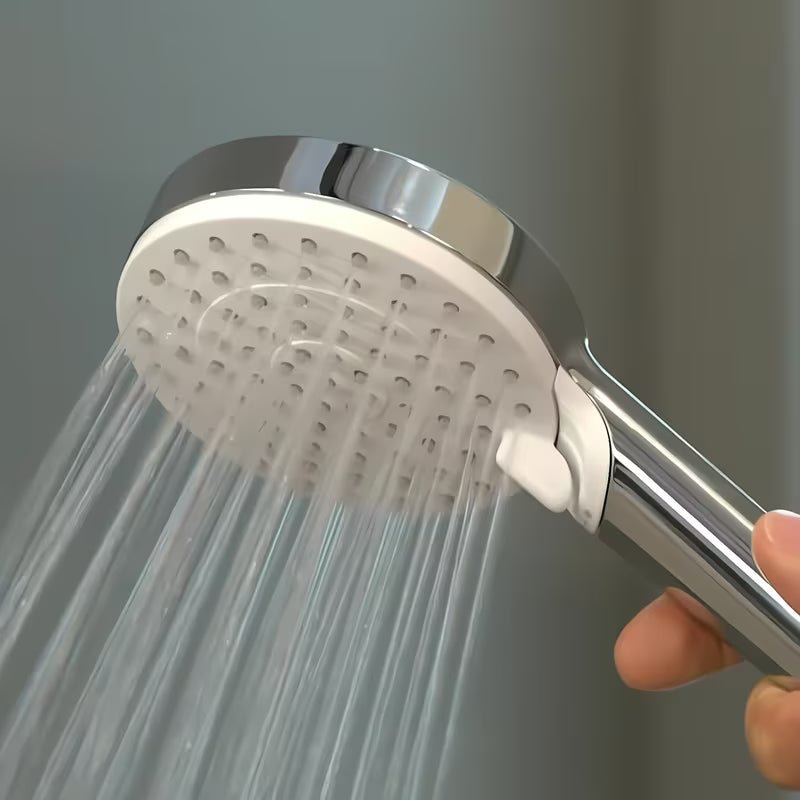 Hansgrohe Crometta S dušo sistema chromo spalvos su viršutiniu dušu ir rankiniu dušeliu