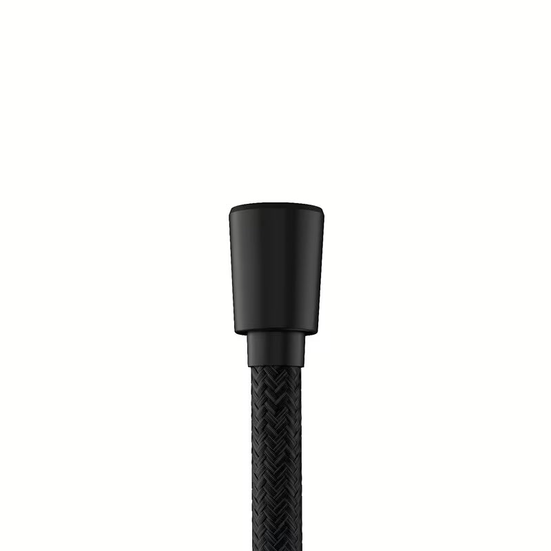 Tekstilinė dušo žarna hansgrohe Designflex matinės juodos spalvos, 1,60 m ilgio