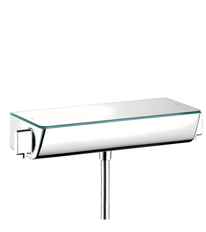 Hansgrohe Ecostat Select termostatinė dušo maišytuvas chromo spalvos su lentynėle iš veidrodinio saugaus stiklo