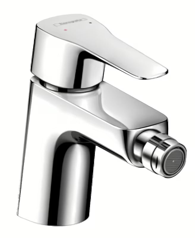 Chromo spalvos stovintis bidė maišytuvas Hansgrohe HG248 su praustuvo dugno vožtuvas su perlatoriumi ir rutuliniu šarnyru