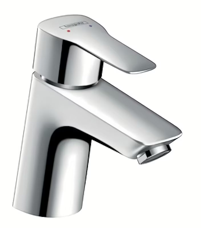 Chromuota svirtinis stovintis praustuvo maišytuvas Hansgrohe HG248 su praustuvo dugno vožtuvas apvalaus dizaino