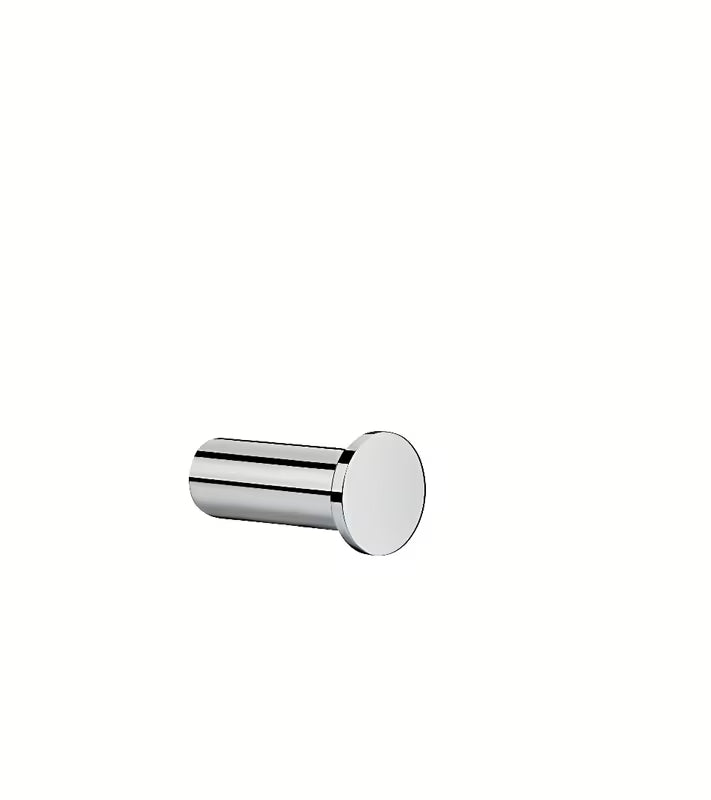 Chromo spalvos sieninis kabliukas Hansgrohe Logis Universal su paslėptu tvirtinimu pro rankšluosčiams ir vonios aksesuarai.