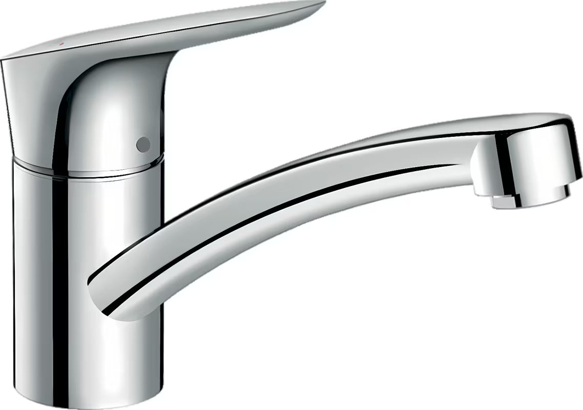 Hansgrohe Logis M31 svirtinis stovintis virtuvinis maišytuvas chromo spalvos su pasukamu snapu