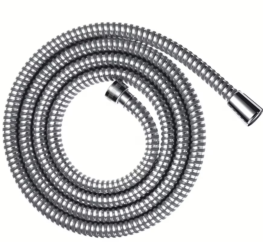 Chromo spalvos dušo žarna Hansgrohe Metaflex, 1,60 m ilgio, su lengvai valoma plastikine danga.