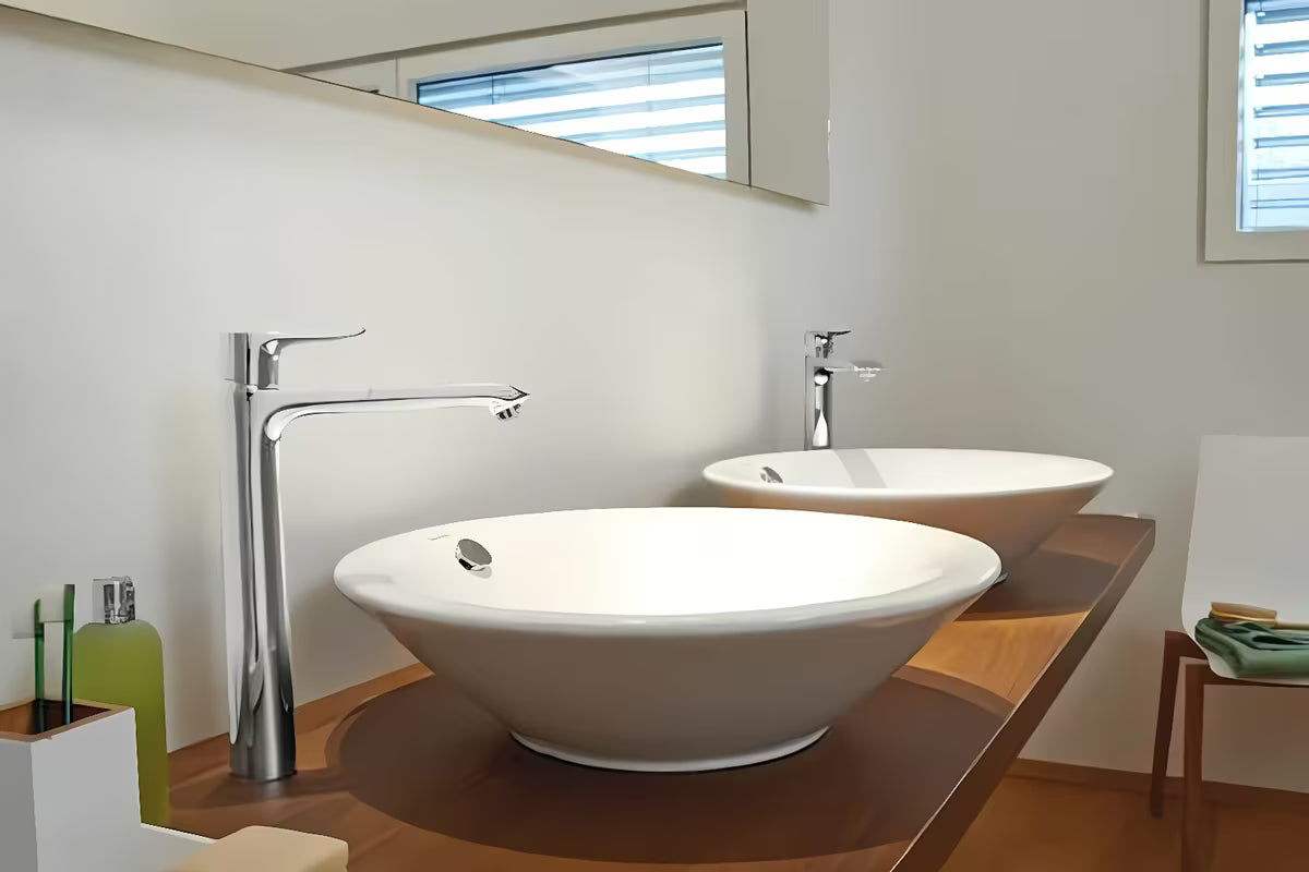 Hansgrohe Metris aukšta svirtinis praustuvo maišytuvas chromo spalvos.