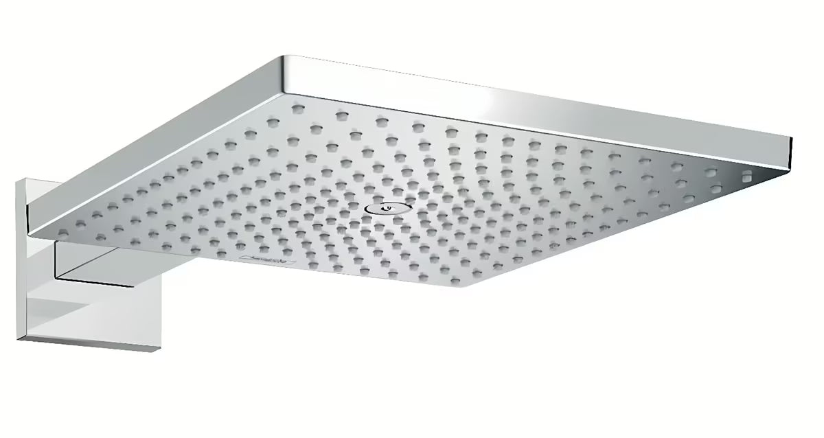 Hansgrohe Raindance viršutinis dušas 300 × 300 mm su dušo laikikliu, chromo spalvos