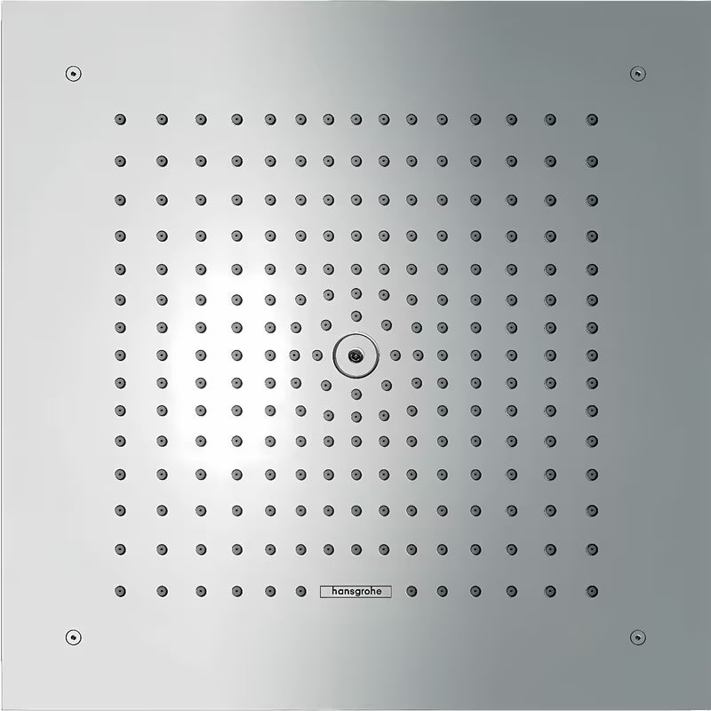 Viršutinis dušas hansgrohe Raindance E 400/400 chromo spalvos, pro montavimas lygiai su lubomis