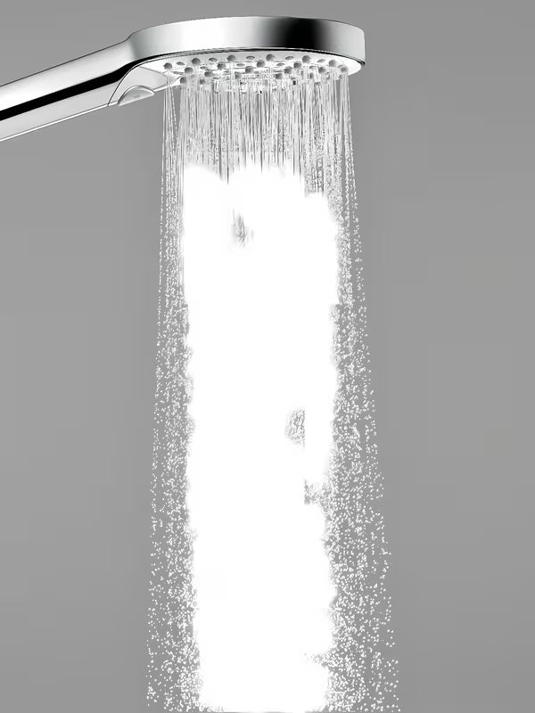 Rankinis dušelis Hansgrohe Raindance Select S chromo spalvos su mygtuku Select su trimis srovės tipais