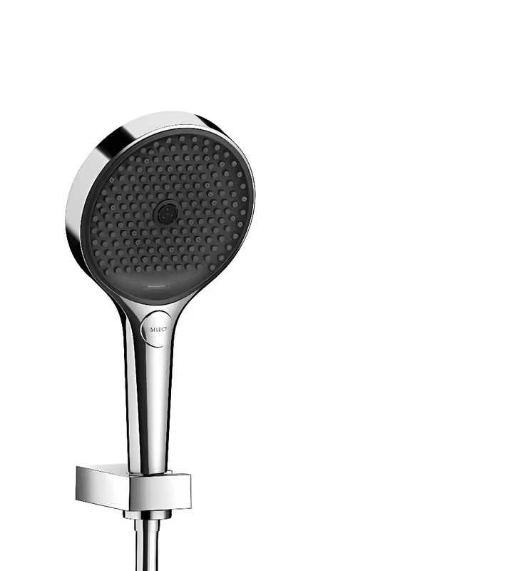 Hansgrohe Rainfinity rankinio dušo komplektas chromo spalvos su rankiniu dušu Rainfinity 130 3jet ir dušo žarna Isiflex