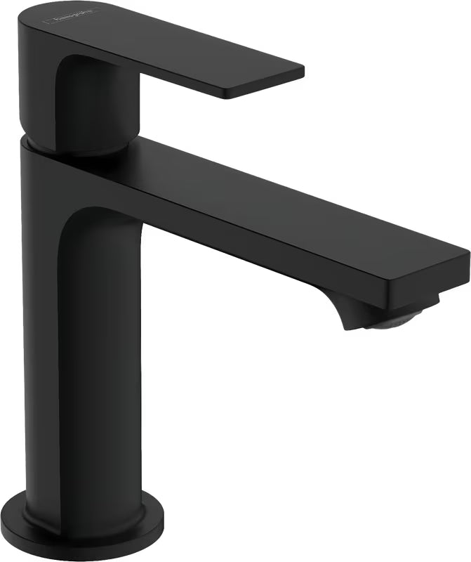 Hansgrohe Rebris E praustuvo svirtinis maišytuvas juodos matinės su praustuvo dugno vožtuvas spalvos su traukute
