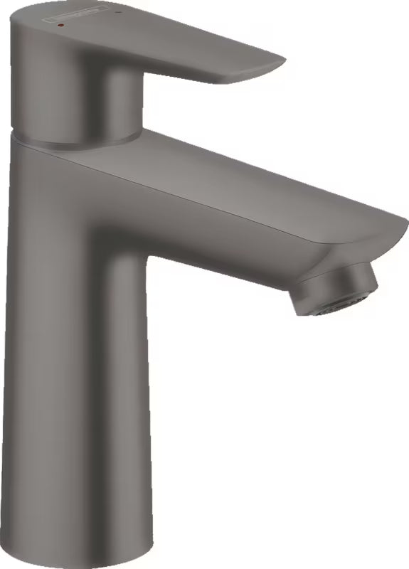 Praustuvo svirtinis maišytuvas Hansgrohe Talis E 110 su praustuvo dugno vožtuvas šlifuoto juodo chromo apdailos.